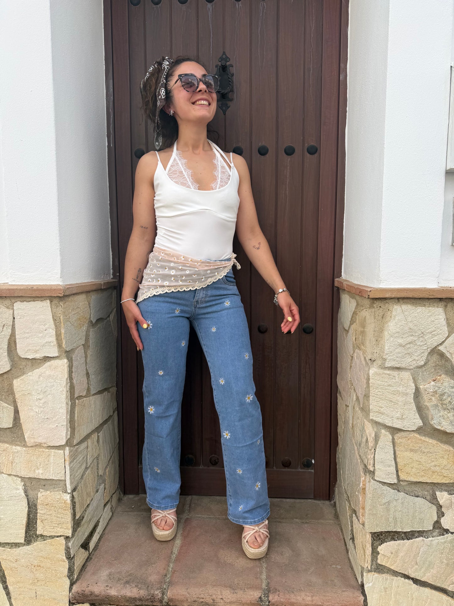 Jeans Margarita Bordados