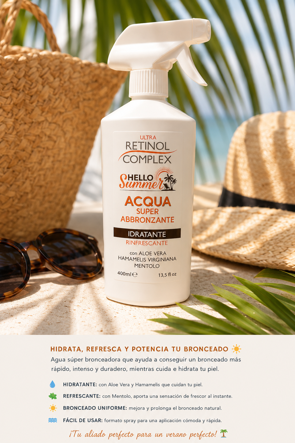 ✨☀️ Agua súper bronceadora refrescante ☀️✨