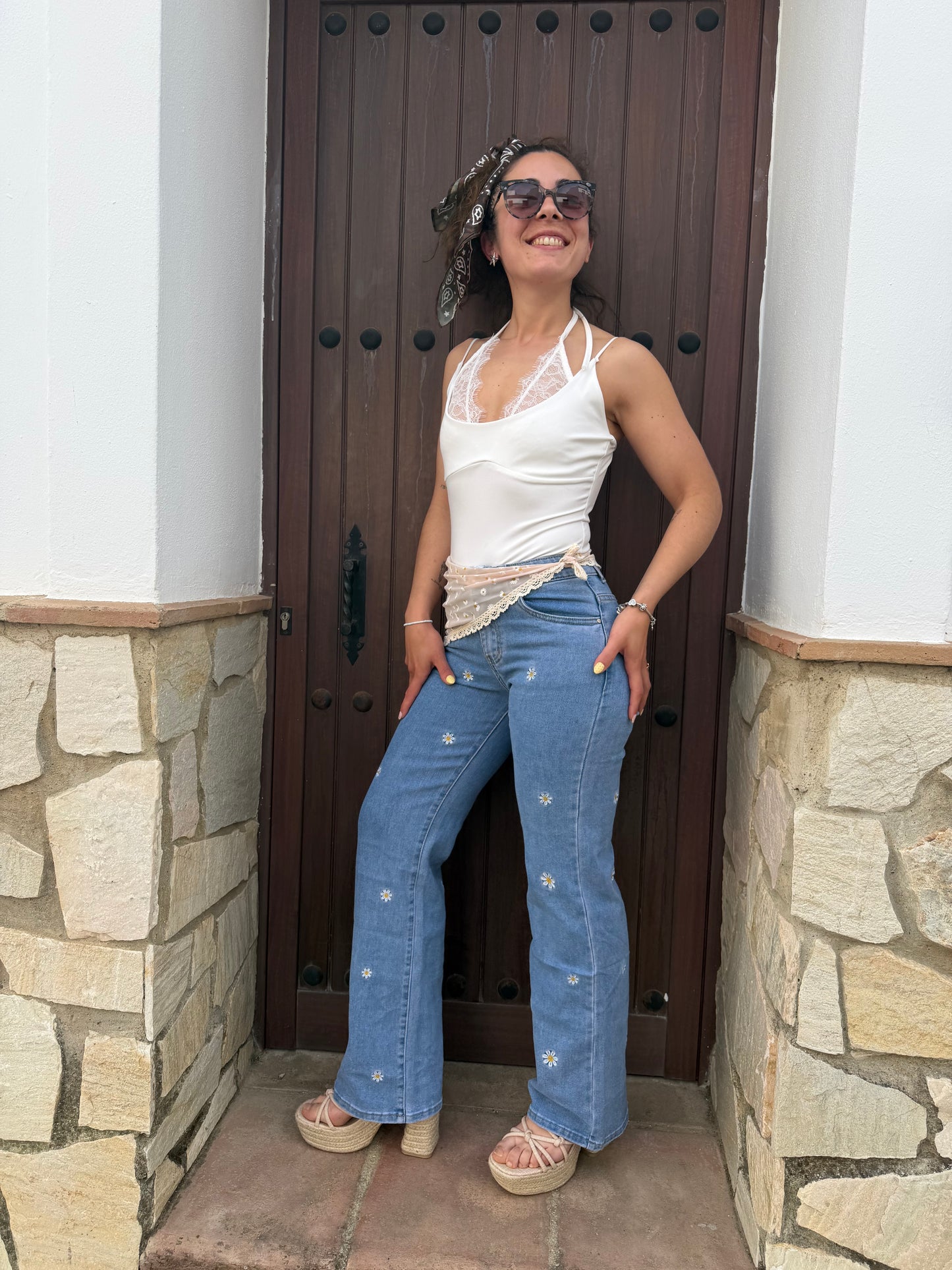 Jeans Margarita Bordados