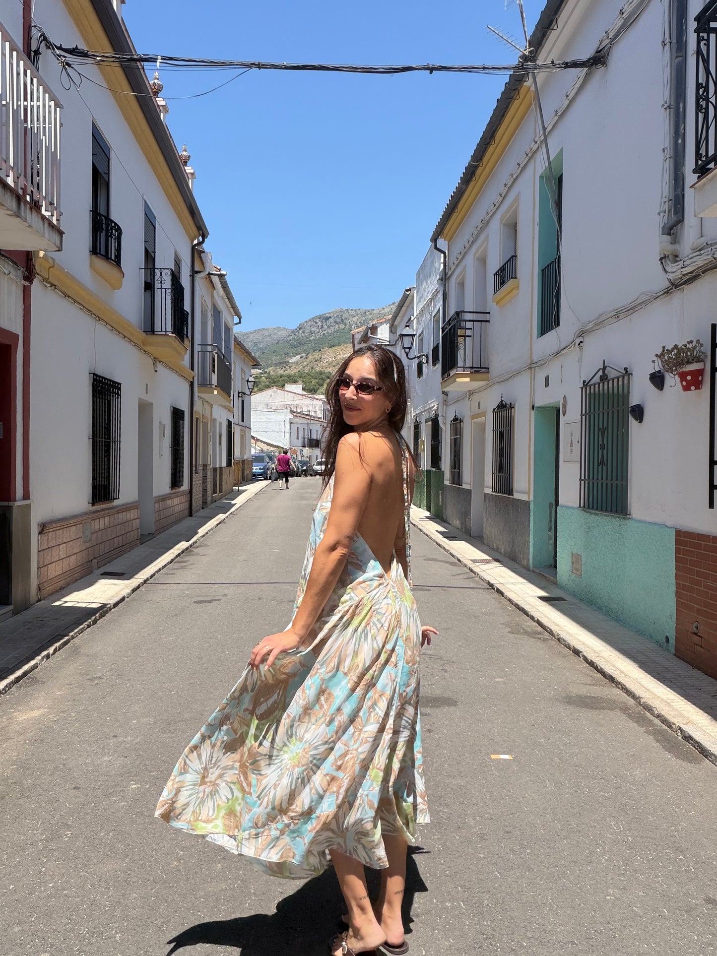 Vestido Floral Turquesa