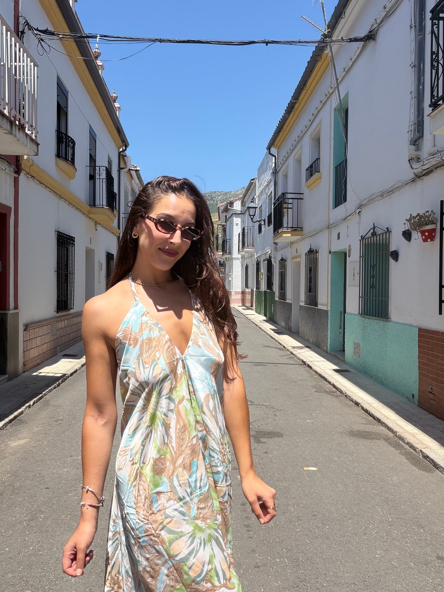 Vestido Floral Turquesa