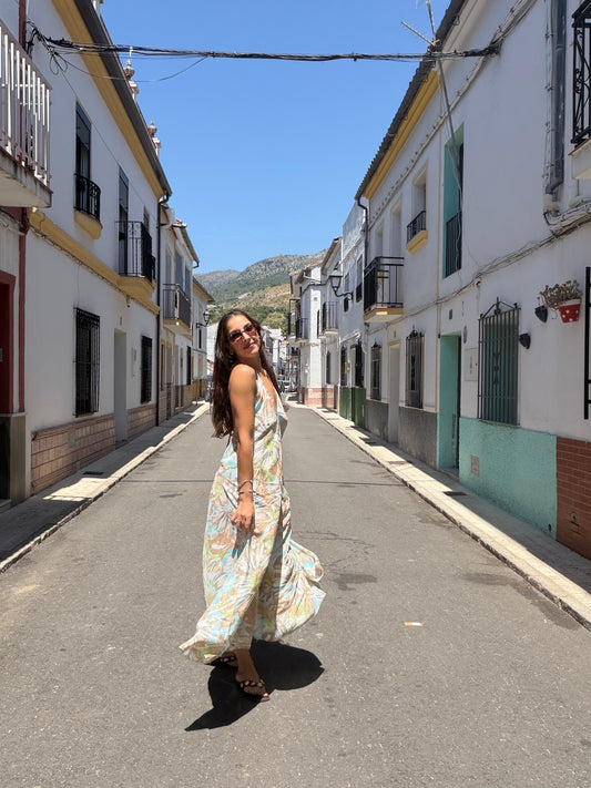 Vestido Floral Turquesa
